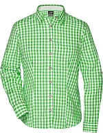 Daiber JN 637 Popelínová kostkovaná halenka tradiční styl 02.0637 green/white