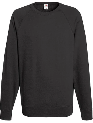 Fruit of the Loom Lightweight Raglan Sweat Pánská raglánová mikina 16.2138 light graphite Fruit of the Loom Lightweight Raglan Sweat Pánská raglánová mikina 16.2138 light graphite