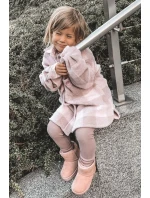 Dětské Teplé Sněhule Semišové Růžové Gooby