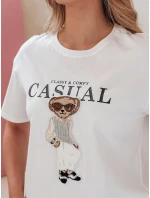 Dámské tričko s medvídkem MISTREET bílé FashionStreet RY2874