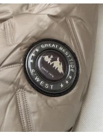 Béžová dámská bunda s kožešinovou podšívkou S'West (B8389-12012)