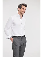 Russell Athletic 964M Kontrastní košile s dl. rukávem vzor rybí kost 11.964M white/silver/convoy grey Russell Athletic 964M Kontrastní košile s dl. rukávem vzor rybí kost 11.964M white/silver/convoy grey