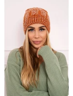 Fleecová čepice Melisa K241 oranžová+šedá Fleecová čepice Melisa K241 oranžová+šedá