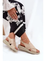 Dámské Sandály Z Eko Kůže Zlaté Tosmelia