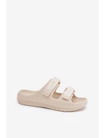 Dámské Pěnové Pantofle Se Suchými Zipy Big Star RR274A529 Béžové