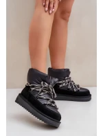 Semišové dámské sněhule s hrubým šněrováním D.Franklin DFSH375003 Černé Semišové dámské sněhule s hrubým šněrováním D.Franklin DFSH375003 Černé