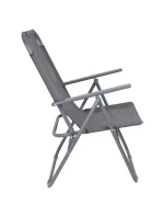 TURISTICKÉ KŘESLO S POLŠTÁŘI 61x66x65-108CM Tmavě šedé skládací ENERO CAMP - TYP II TURISTICKÉ KŘESLO S POLŠTÁŘI 61x66x65-108CM Tmavě šedé skládací ENERO CAMP - TYP II