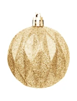 DEKORATIVNÍ PLASTOVÁ CETKA 6CM SADA 35 KS ZLATÁ