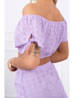 Vyšívaná sada ve fialové barvě Vyšívaná sada ve fialové barvě