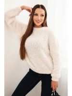 Dámský svetr z měkkého mohairu ecru