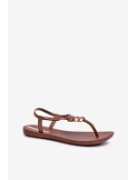 Dámské ploché sandály Japonky 83507 Ipanema Class Blown Up Sandal Fem hnědé