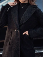 Dámský oversize dlouhý kabát BARALITE z jehněčí kůže černý FashionStreet NY0709