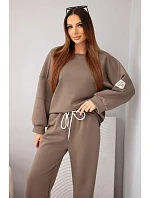 Dámský set máslový mikina + kalhoty mocca Dámský set máslový mikina + kalhoty mocca