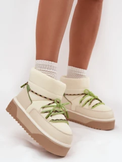 Sněhule na platformě D.Franklin DFSH371015 světle béžové