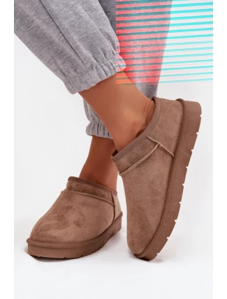 Dámské sněhule Serenne s kožešinou – hnědé