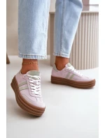 Zazoo N1068S4 Dámské Semišové Tenisky na Platformě Fialové