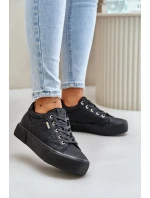 Dámské tenisky na platformě zateplené Big Star OO274A465 Černé