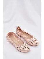 Dětské Ažurové Baletky S Leskem Růžové Zindira