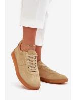 Dámské Semišové Sneakers Big Star RR274849 HI-POLY SYSTEM Béžové