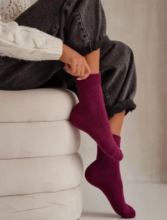 Dámské ponožky Frotte Zygzak Bordové