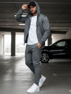 Pánské antracitové tepláky FashionStreet UX2396