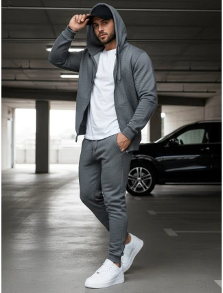 Pánské antracitové tepláky FashionStreet UX2396