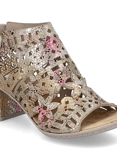 Rieker 64780-90 dámské vestavěné ažurové sandály