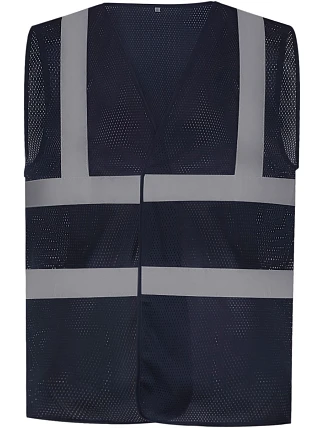 Yoko HVW 120 Hi-Vis síťovaná bezpečnostní vesta 79.W120 navy Yoko HVW 120 Hi-Vis síťovaná bezpečnostní vesta 79.W120 navy
