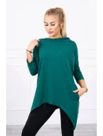 Mikina s potiskem křídel zelená