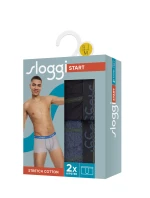 Pánské boxerky Start Hipster C2P box - UNKNOWN - černé/modré V004 - Sloggi