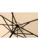 ZAHRADNÍ SLUNEČNÍK S LED OSVĚTLENÍM 300CM BÉŽOVÝ