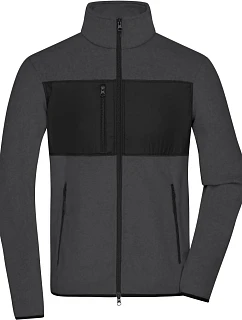 Daiber JN 1312 Pánská fleecová bunda 02.1312 dark melange/black