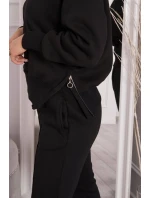 Zateplený set roláku a kapuce černý