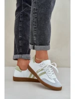 Zazoo N1068 Kožené Nízké Tenisky Dámské Bílé