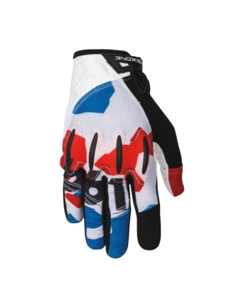 661 Rukavice EVO II bílá červená modrá XL