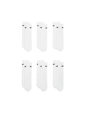 Nike Everyday Cush Crew dětské ponožky 6 párů bílé SX6910 100 Nike Everyday Cush Crew dětské ponožky 6 párů bílé SX6910 100