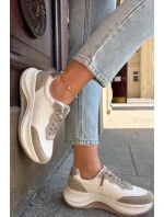 Dámské Semišové Tenisky Na Platformě Big Star RR274A344 HI-POLY SYSTEM Béžové