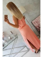 Boho šaty 8893 lososová - Kesi Boho šaty 8893 lososová - Kesi