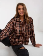 Dámská košile 3292.69P černá a béžová - FPrice