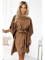 Dámské šaty SOFIA 287-39 cappuccino - Numoco Dámské šaty SOFIA 287-39 cappuccino - Numoco