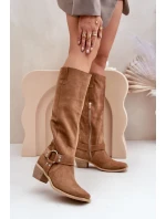 Kozačky na podpatku  model 203900 Step in style