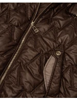 Lekka kamizelka damska ze złotym zamkiem Goodlookin czekoladowa (B8586/B8587-14)