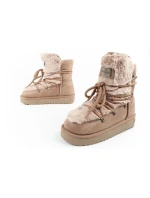 D.Franklin snow boots ladies winter fashion fur insulated brown high dámské