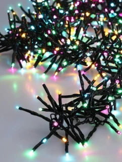 VÁNOČNÍ STROM SVĚTLA CLUSTER SVĚTELNÝ ŘETĚZ 576 VEDL MAKRON ČASOVAČ 4 BARVY