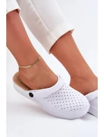 Dámské pěnové pantofle typu clogs Faylina – bílé
