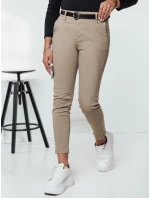 TRENDIOSS dámské kalhoty s páskem béžové FashionStreet UY2264 TRENDIOSS dámské kalhoty s páskem béžové FashionStreet UY2264