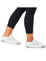 Rieker W RKR642 bílá kožená prolamovaná obuv