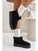 Nízké Sněhové Boty Na Platformě Big Star OO274A099 Černé