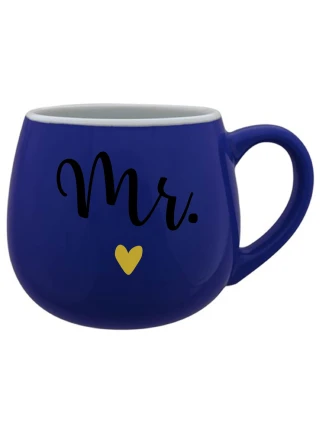 MR. - modrý keramický hrníček 300 ml MR. - modrý keramický hrníček 300 ml