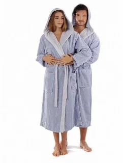 Župan unisex Tampa DUO 3959 5251 Světle modrá s modrou - Vestis